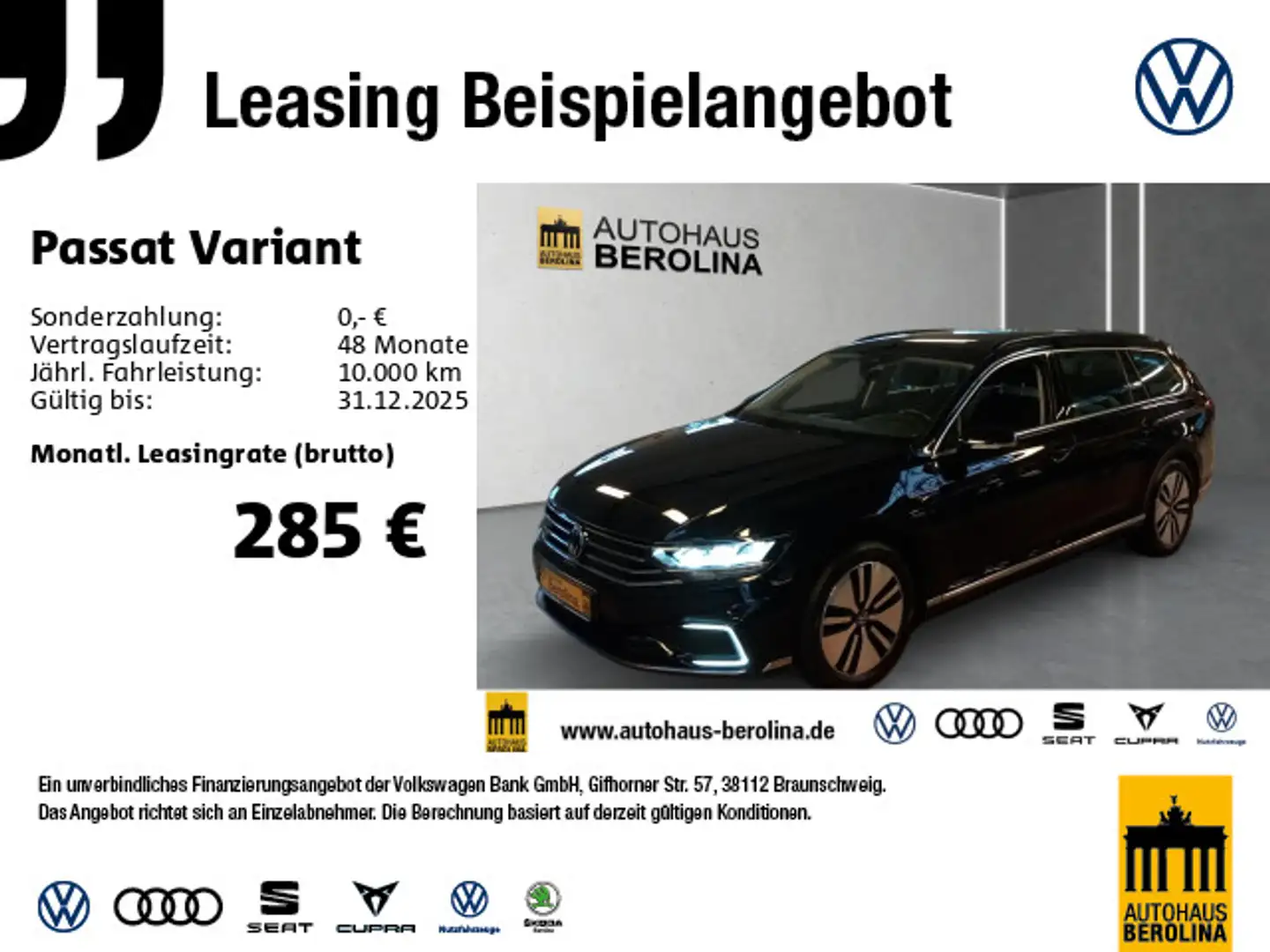 Volkswagen Passat Variant 1.4 GTE DSG *Digi.C-Pro*R-CAM* Schwarz - 1