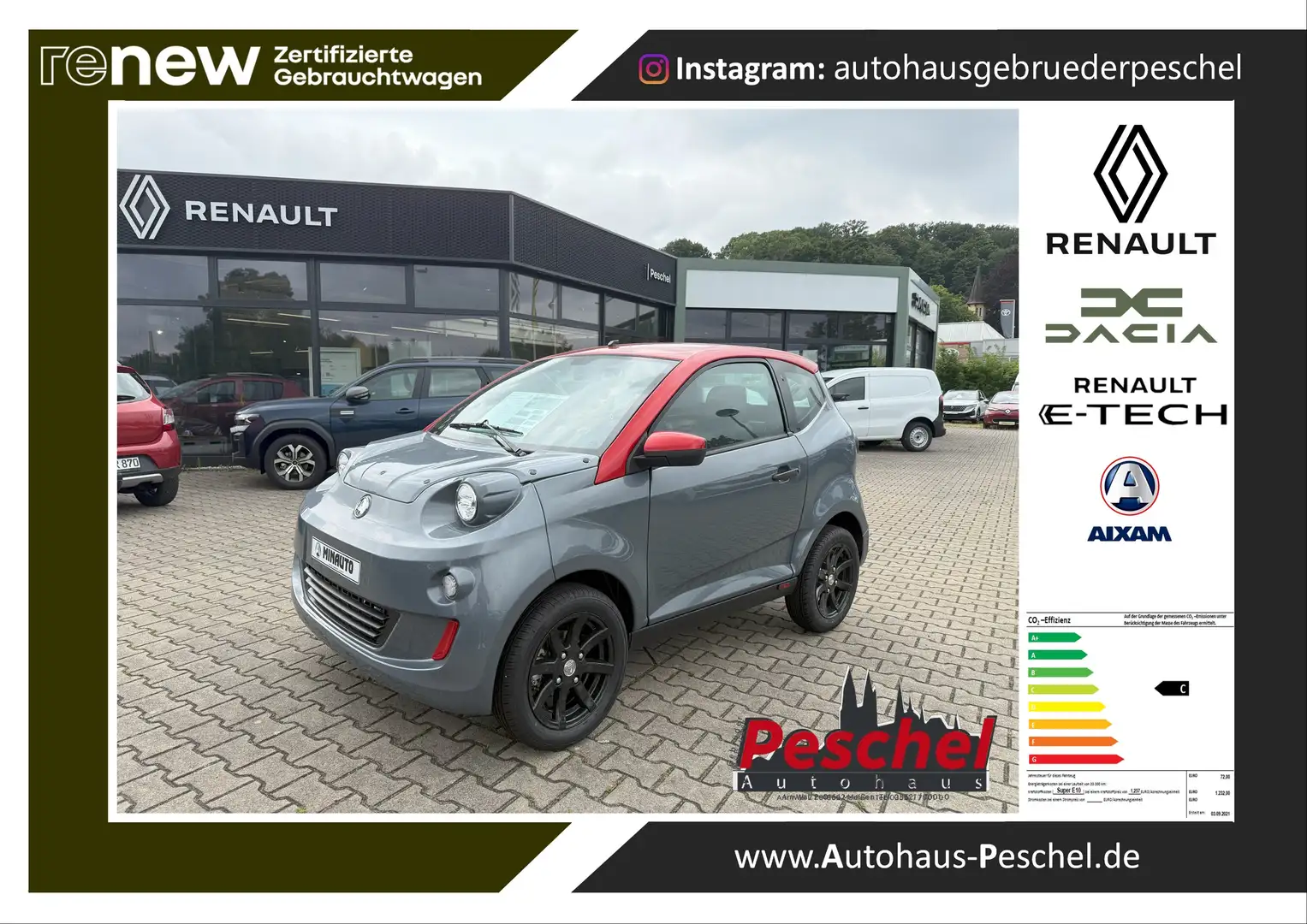 Aixam eMinauto Chic 5,5kWh Dieselheizung 14" Alu Grijs - 1