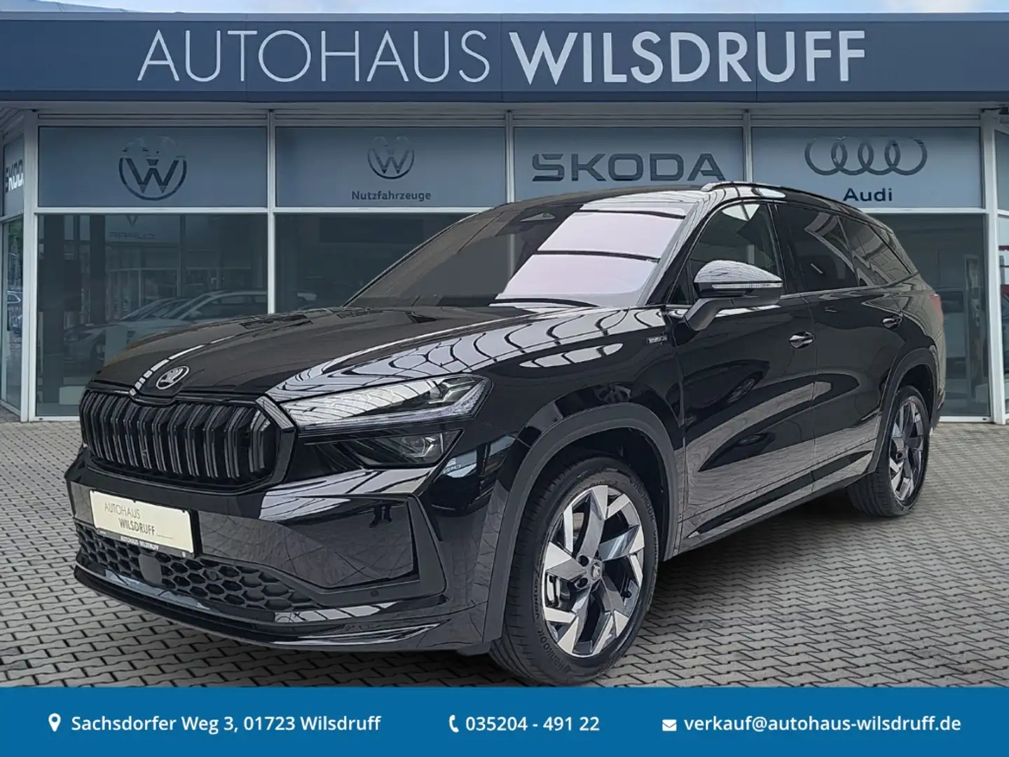 Skoda Kodiaq 1.5 TSI Sportline AHK Matrix LED ACC Kessy Schwarz - 1