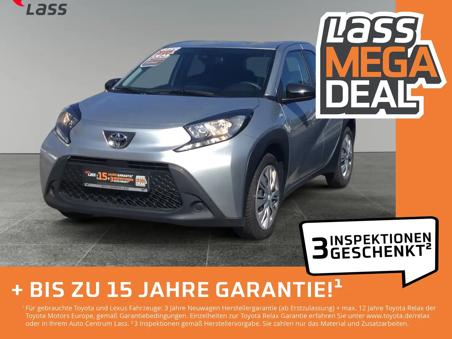 Toyota Aygo X 1.0 Play Klima+Kamera+ZV+Allwetter+Carplay Plateado - 1