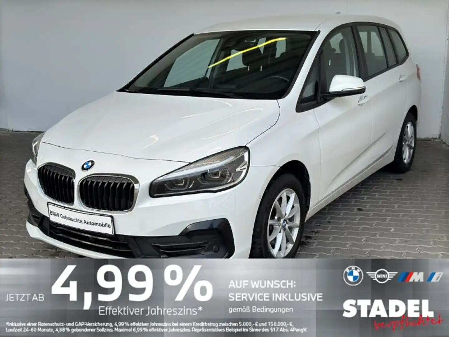 BMW 216 dA Gran Tourer Navi.LED.ParkAs.PDCvohi.Sitzhz Weiß - 2