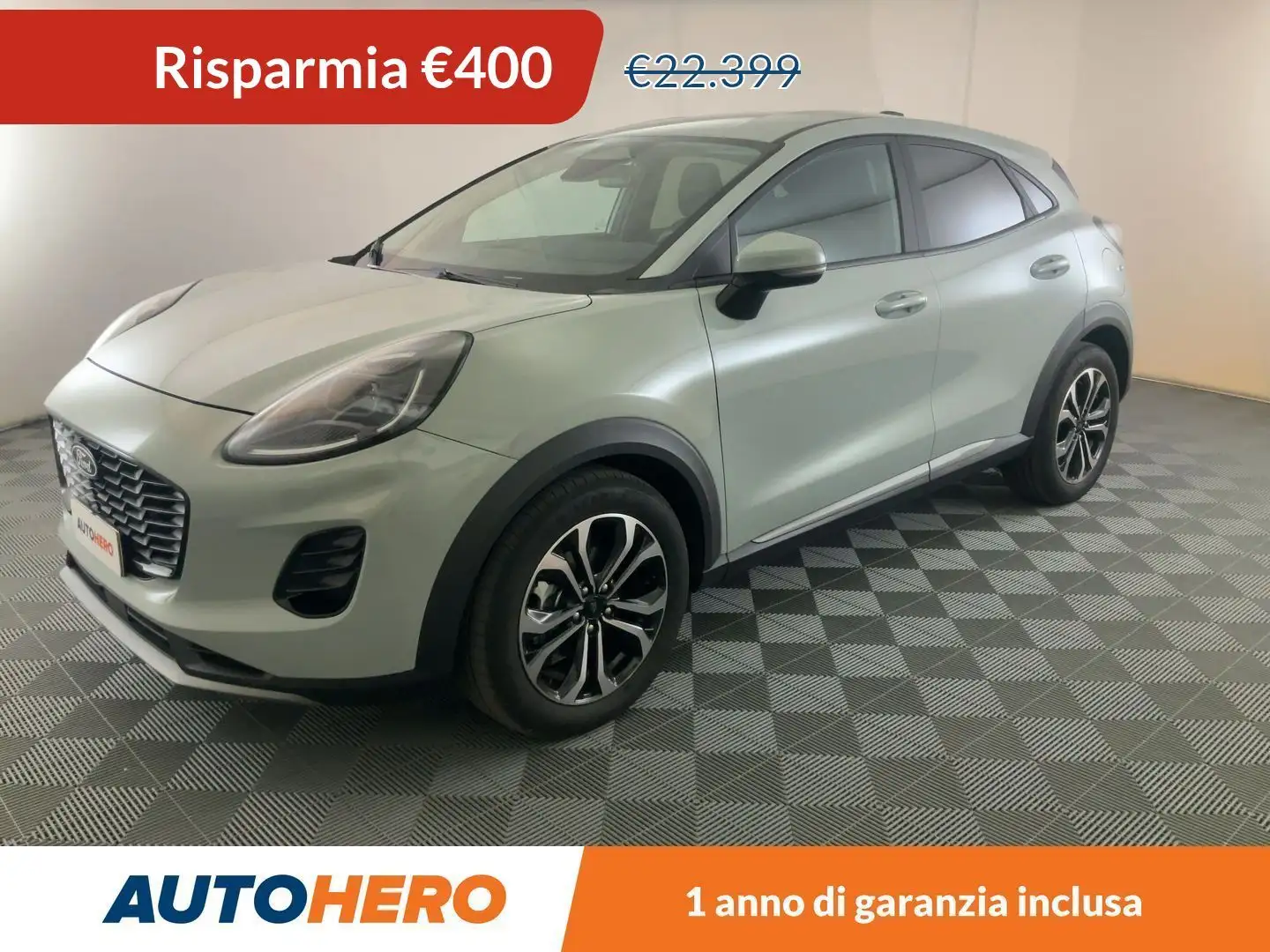 Ford Puma 1.0 EcoBoost Titanium 125 CV MHEV Зелений - 1