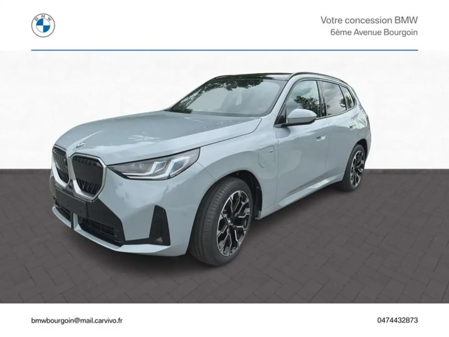 BMW X3 xDrive30e 299ch M Sport Gris - 1