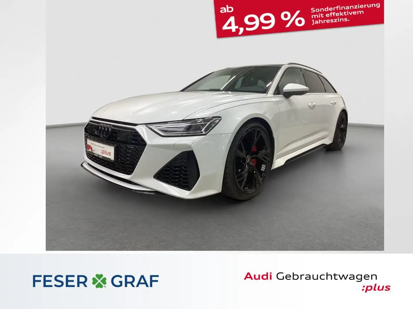 Audi RS6 Avant Pano B&O HUD Stdhz. 360° Bianco - 1