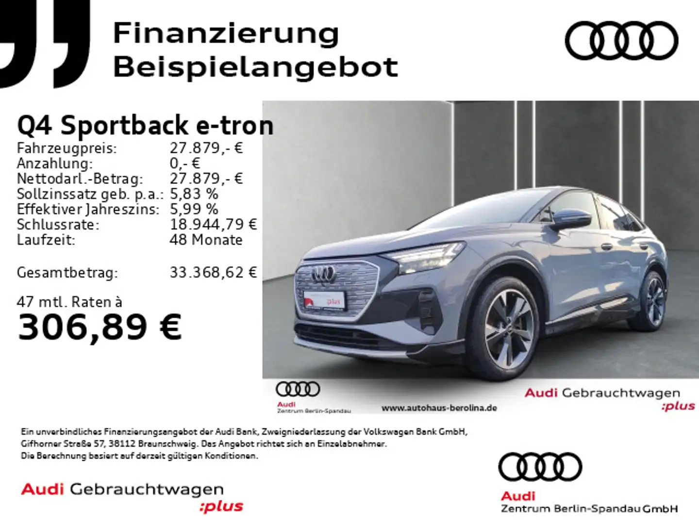 Audi Q4 e-tron 40 Adv. *MATRIX*NAV+*R-CAM* Grijs - 1