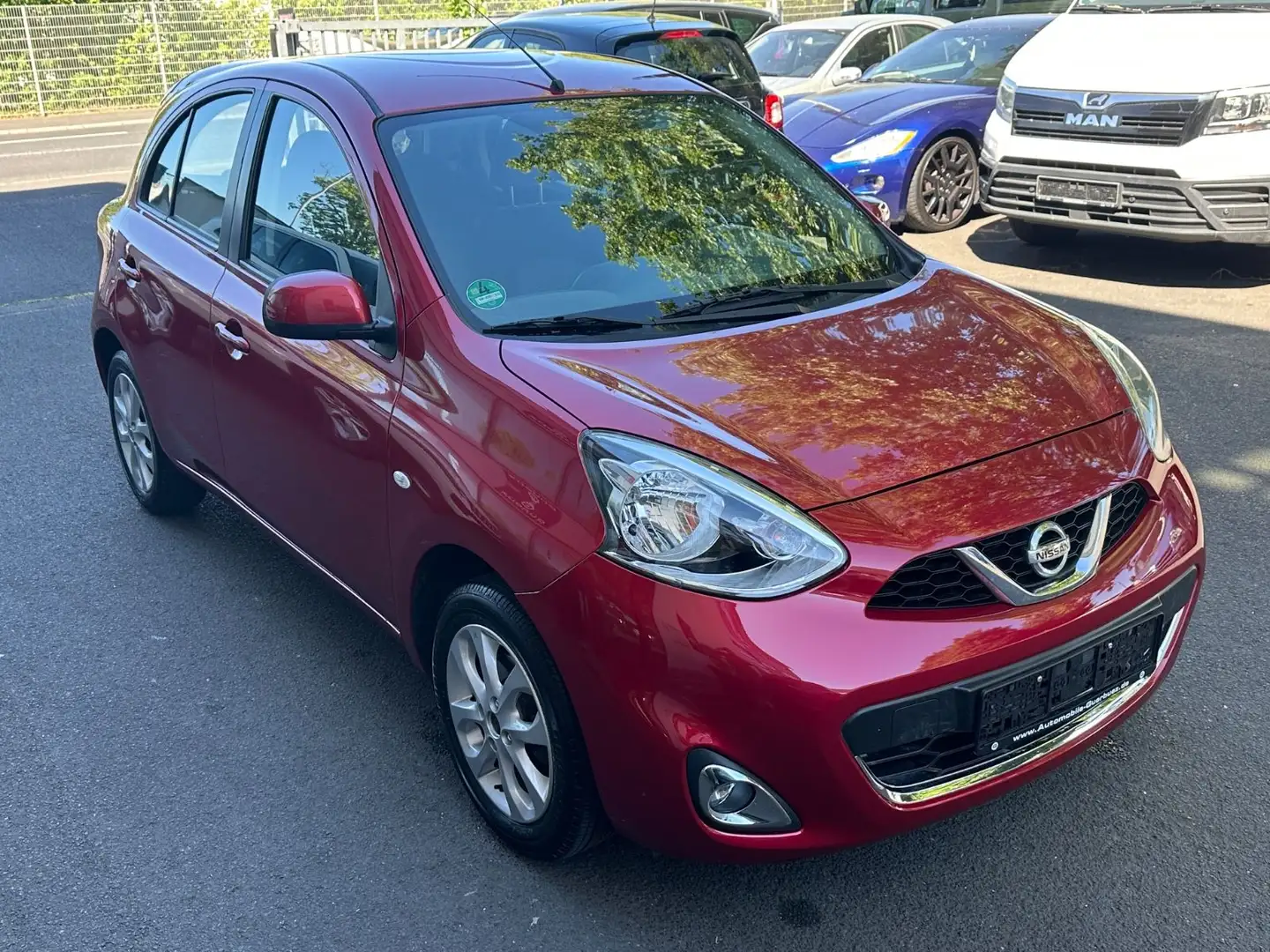 Nissan Micra Acenta 1.2~AUTOMATIK~FACELIFT~EU6 Rood - 1