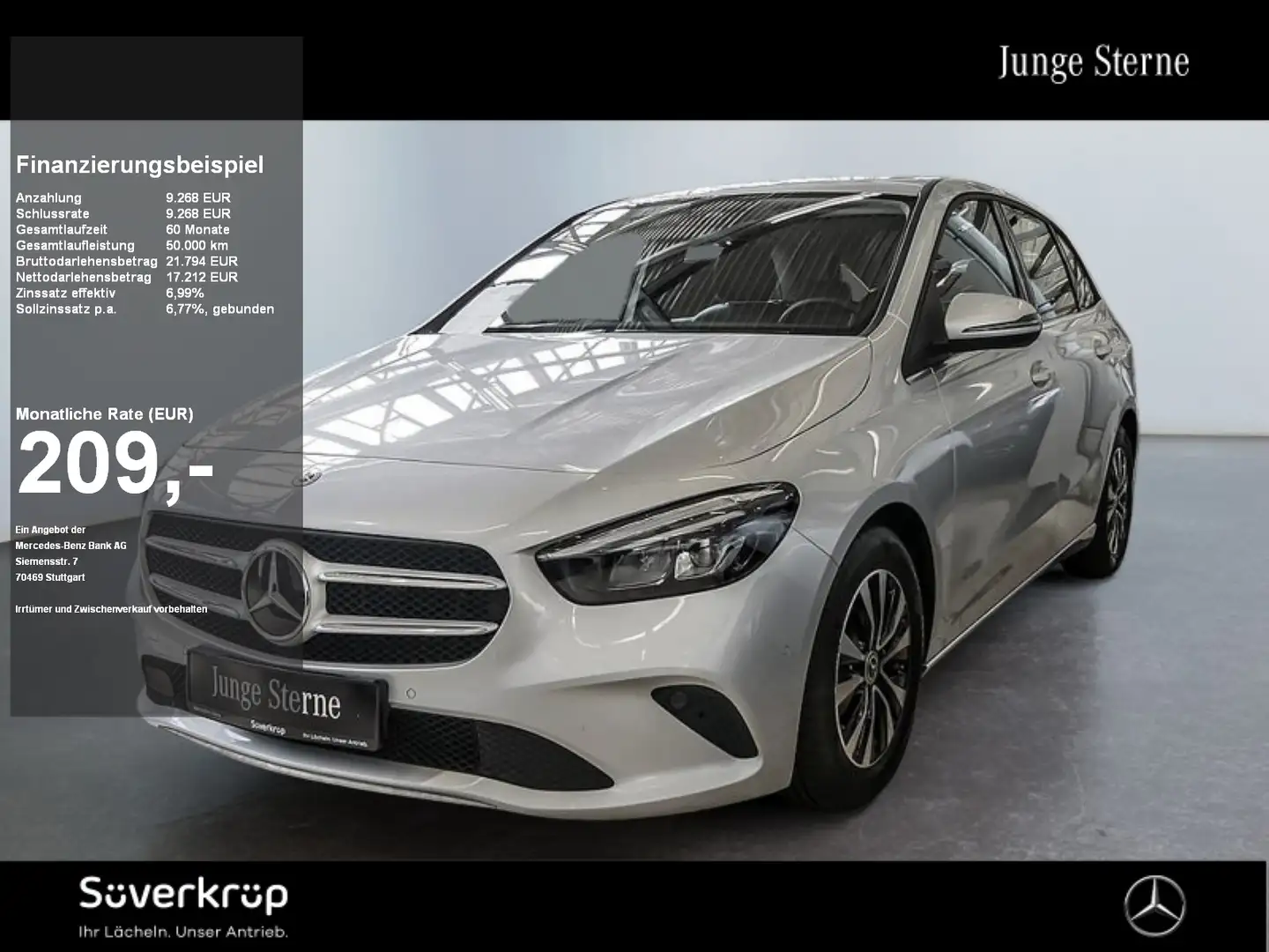 Mercedes-Benz B 200 d SPUR KAMERA PDC SHZ Silber - 1