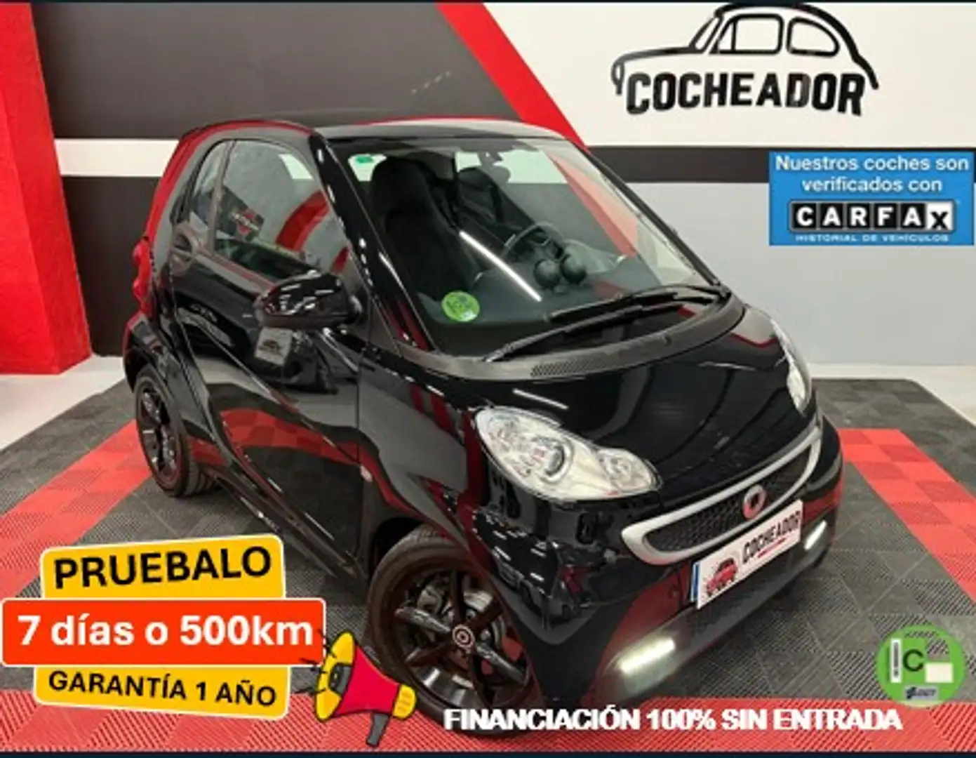 smart forTwo Cabrio 52 mhd Pulse Aut. Negro - 1