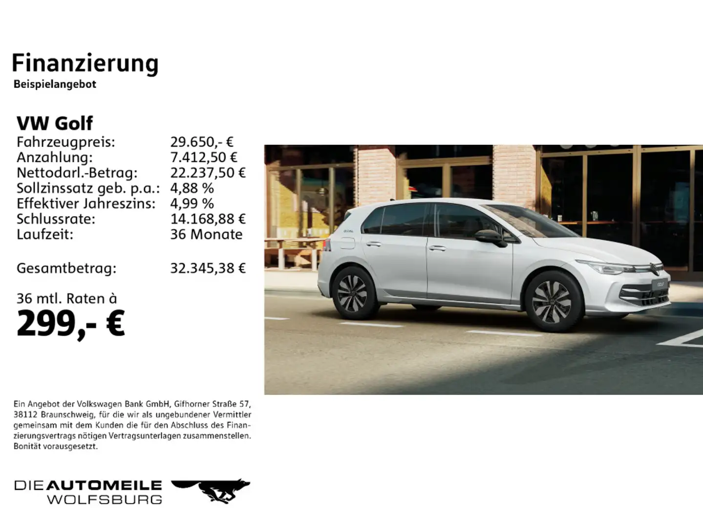 Volkswagen Golf 8 VIII 2.0 TDI DSG Goal LED+/ACC/TravelAssi Weiß - 2