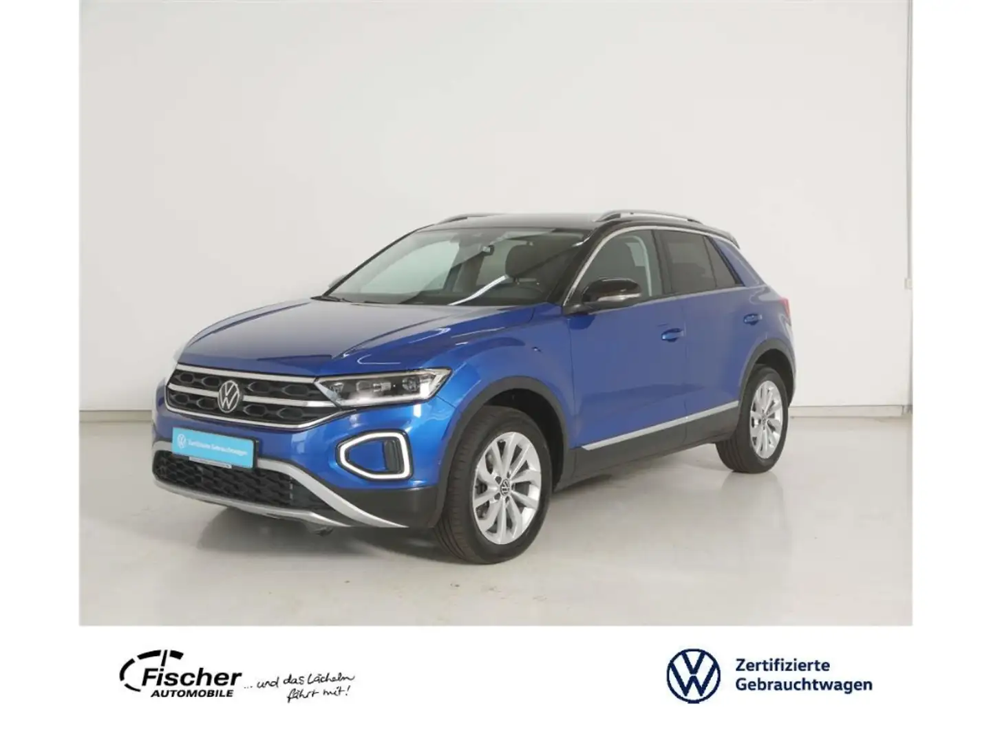 Volkswagen T-Roc 2.0 TDI 4Mot. Style DSG AHK/StHz/RFK/NAV Blau - 1