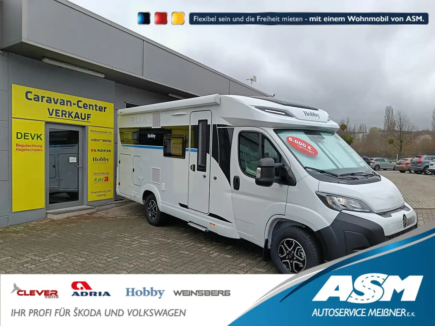 Hobby Ontour C680 GE*AUTOMATIK*LITHIUM*MARKISE*SOFORT* Weiß - 1