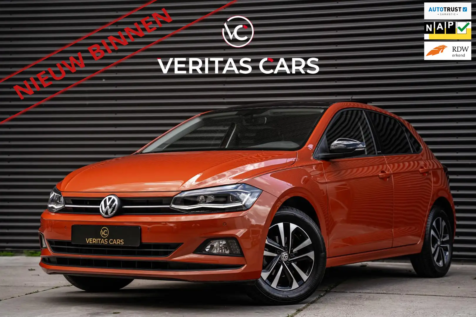 Volkswagen Polo 1.0 TSI IQ-Drive DSG 95PK ACC|Pano|Led|Camera|Navi Arancione - 1