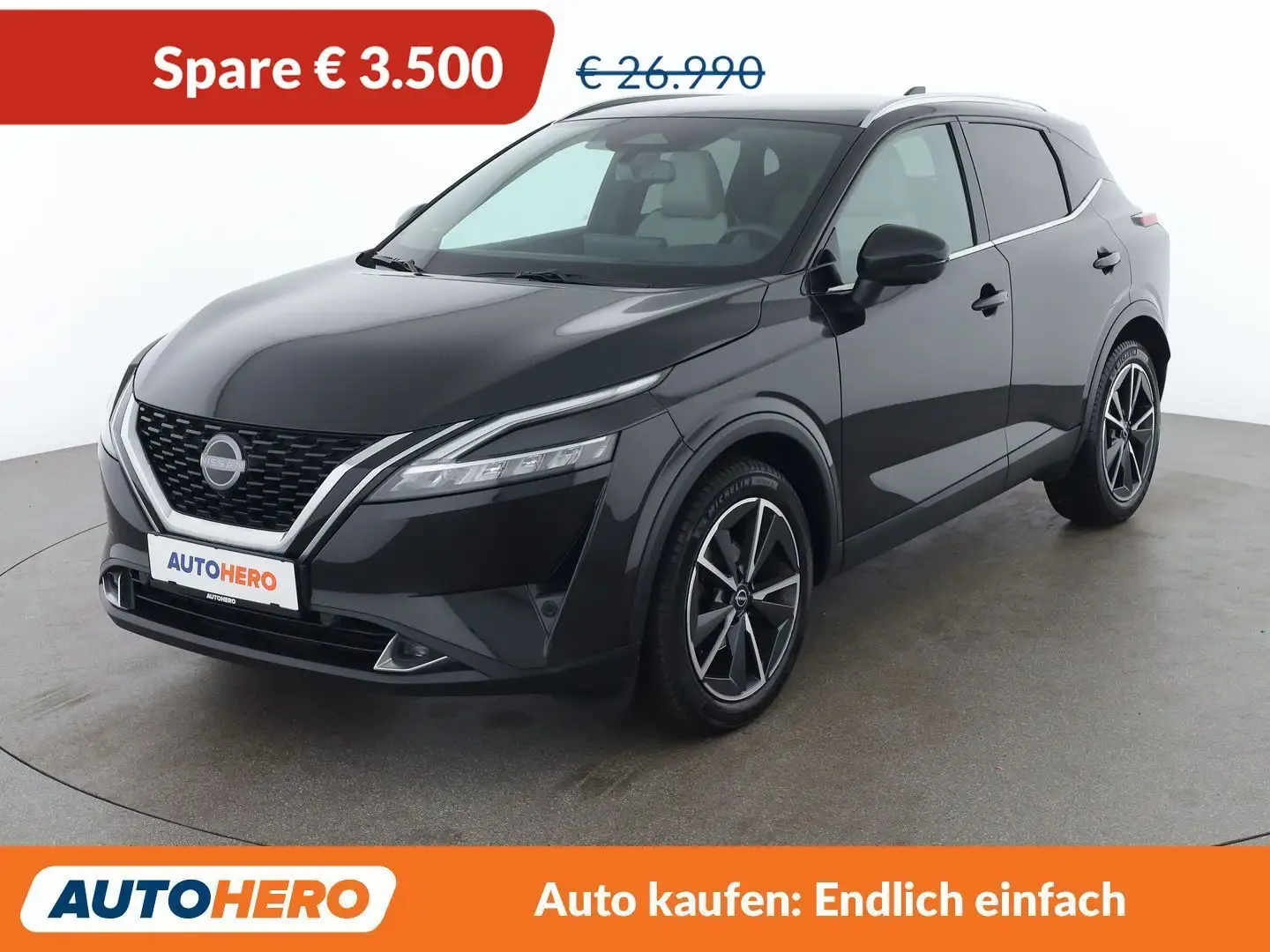 Nissan Qashqai 1.3 DIG-T Mild-Hybrid Tekna+ Schwarz - 1
