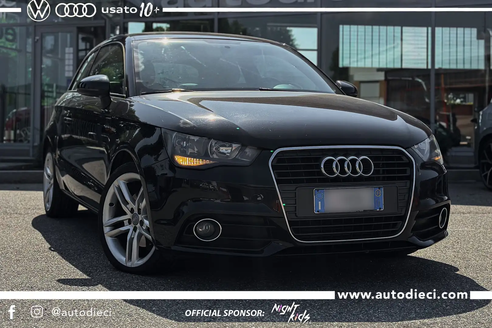 Audi A1 3p 1.6 tdi Ambition SLINE INT/EST 105cv Nero - 1