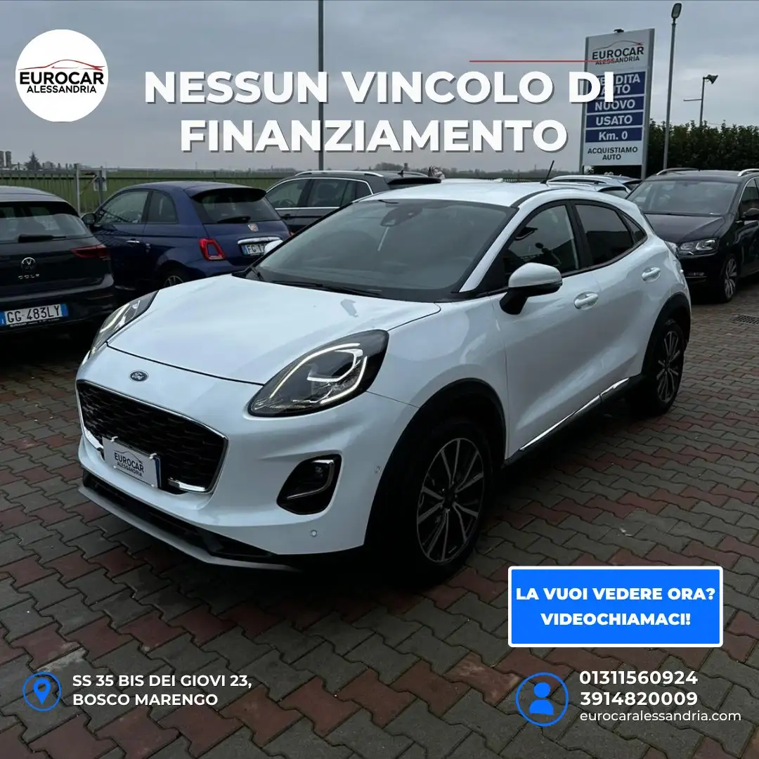 Ford Puma 1.5 ecoblue Titanium Design s&s 120cv Bianco - 1
