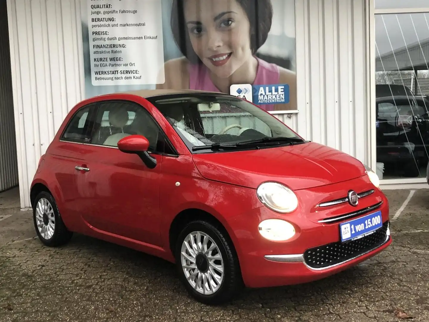 Fiat 500 C 1.2 8V Lounge 1HD*FALTDACH*TEMPOMAT*KLIMA*ALU*KO Rot - 1