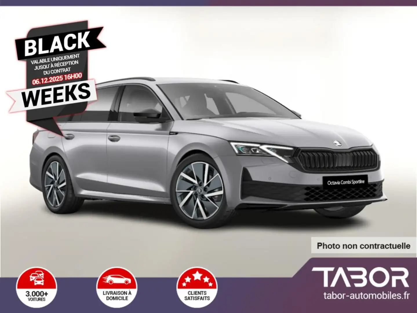 Skoda Octavia Combi TDI DSG Sportl Matrix attel Argent - 1