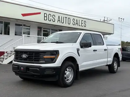 White 2024 Ford F-150 XL SuperCrew 4WD Pickup Truck Four-Wheel Drive Automatic