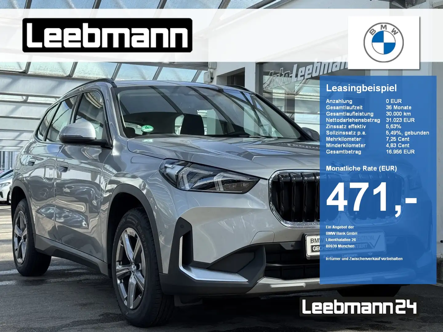 BMW X1 sDrive18i Anhängerkupplung/SportSitz/RFK/ACC Silber - 1