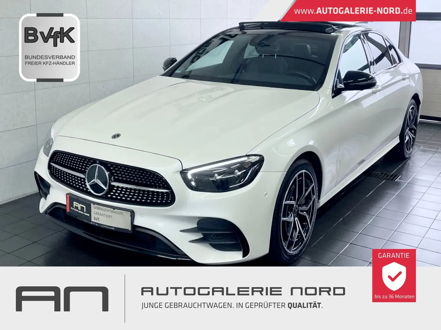 Mercedes-Benz E 300 de AMG Line Pano+Night+Burmester+Designo White - 1