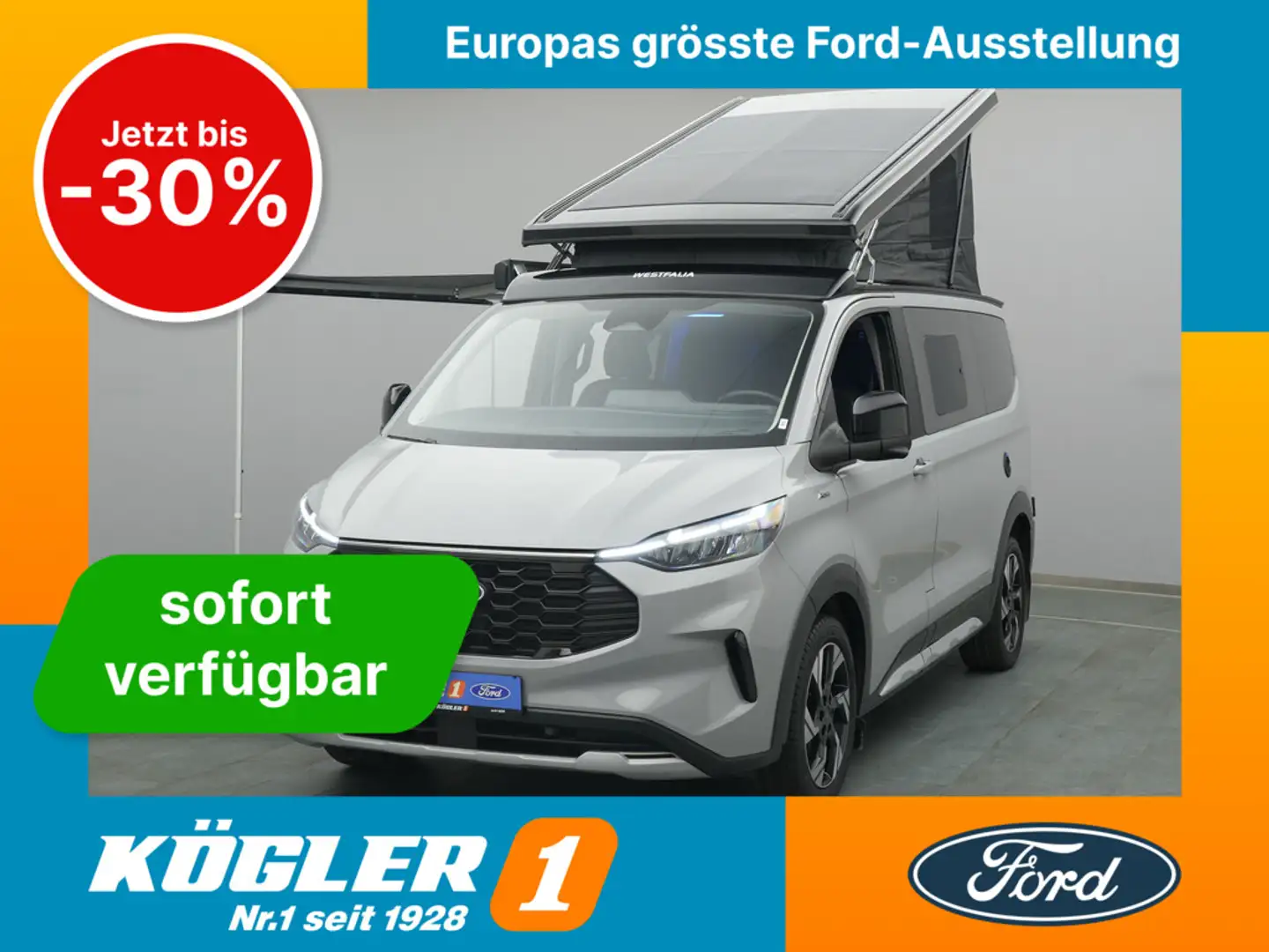 Ford Nugget Active 170PS Aut./PV/Techno.-P.  -13%* Grau - 1