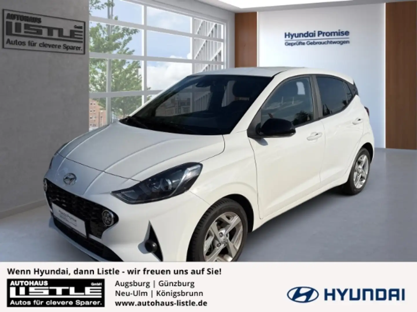 Hyundai i10 Connect & Go 1.0 +KLIMA+NAVI+CARPLAY+RFK+SHZ+UVM+ White - 1