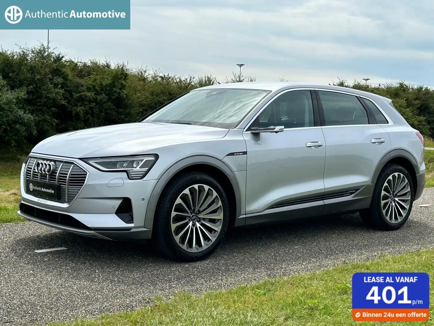 Audi e-tron 55 Quattro advanced 95 kWh Virtuele spiegels BTW Срібний - 1