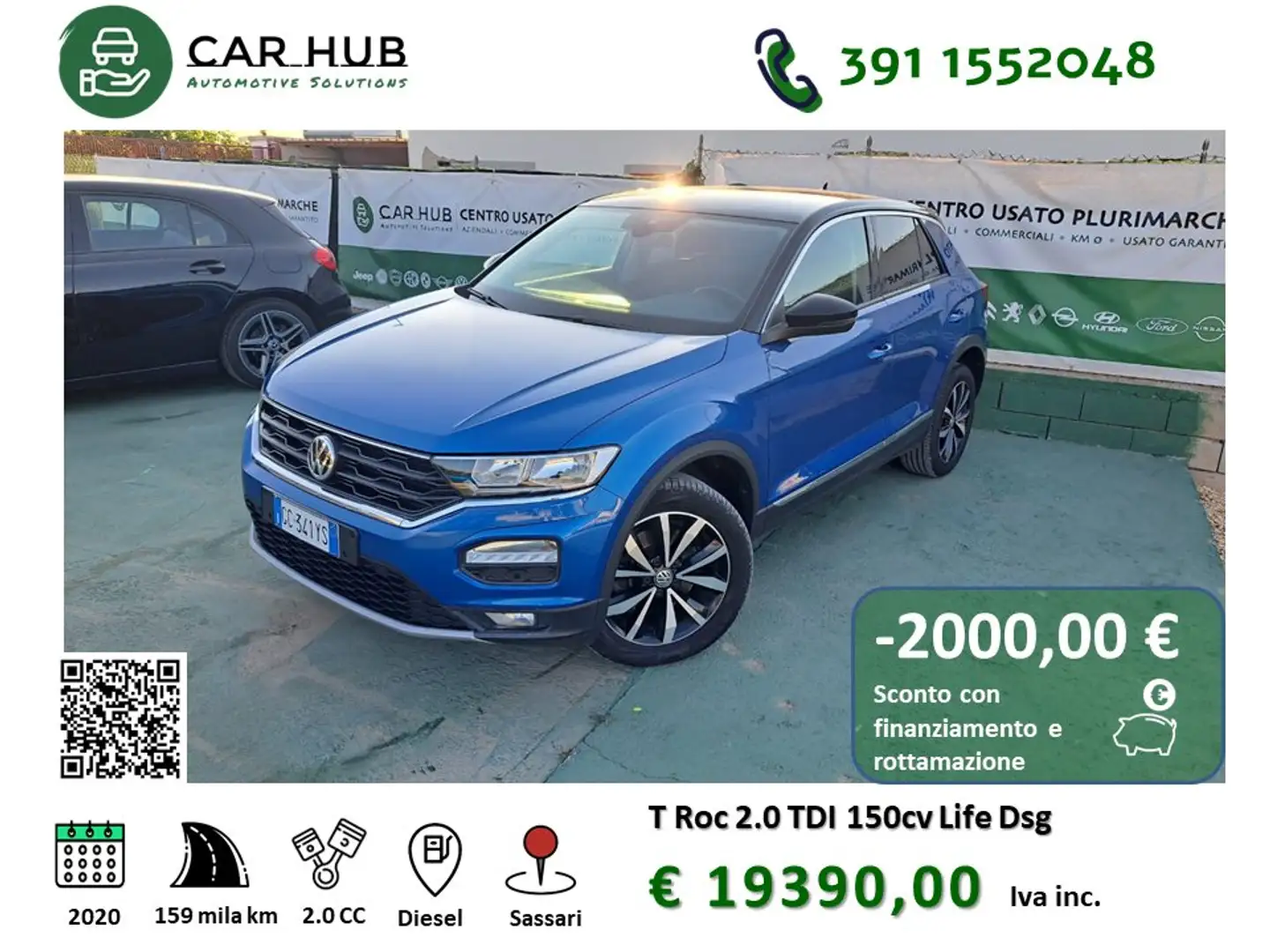 Volkswagen T-Roc T-Roc 2017 2.0 tdi Style 150cv dsg Bleu - 1