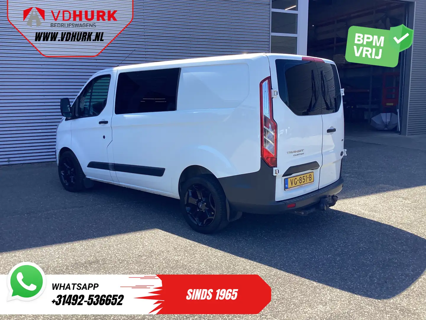 Ford Transit Custom 2.2 TDCI Trend Dubbel Cabine EXPORT ONLY Airco/ Cr Wit - 2