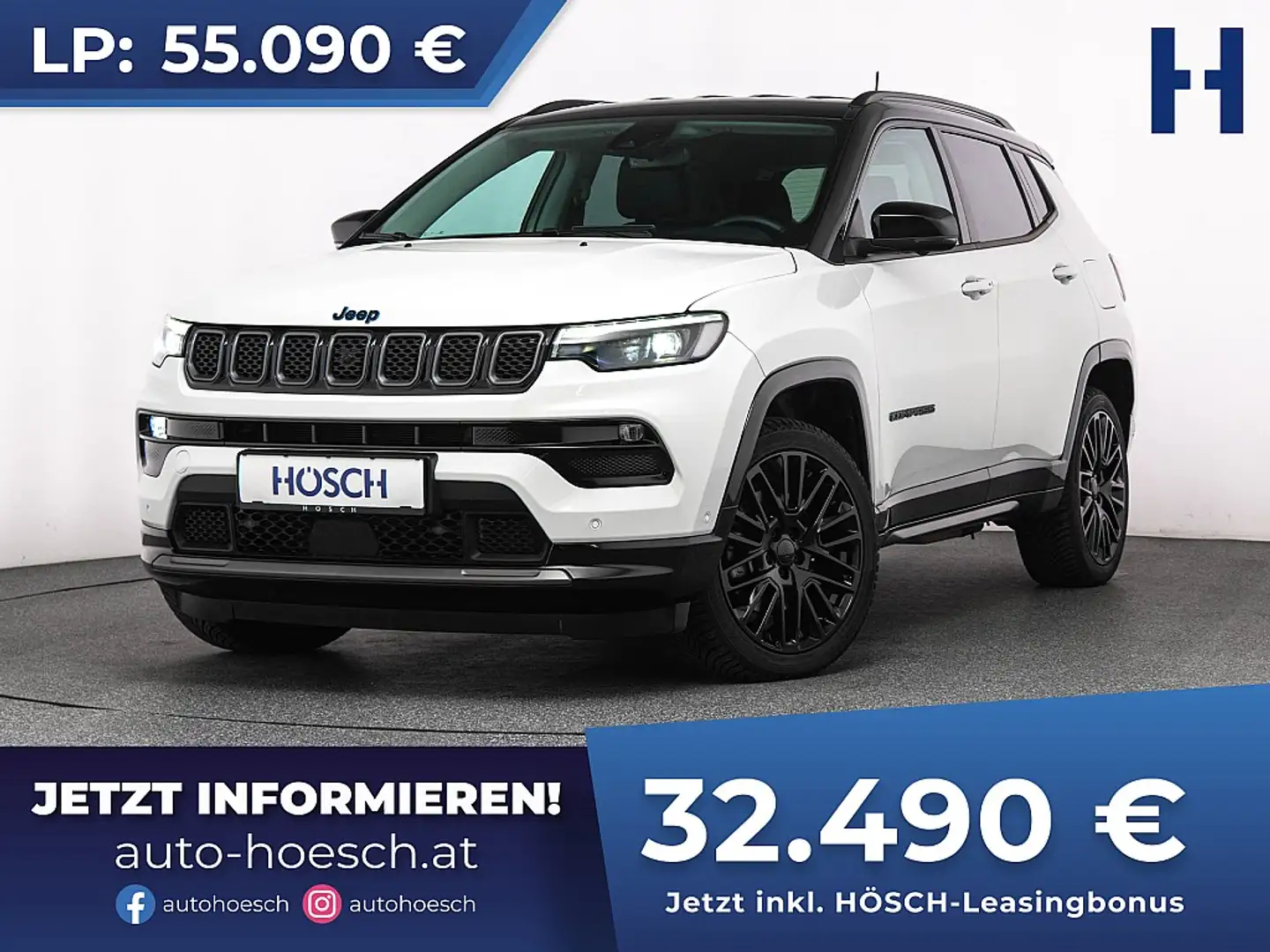 Jeep Compass S 4XE 240 PHEV LEDER 19er 360° ACC ALPINE++ Weiß - 1