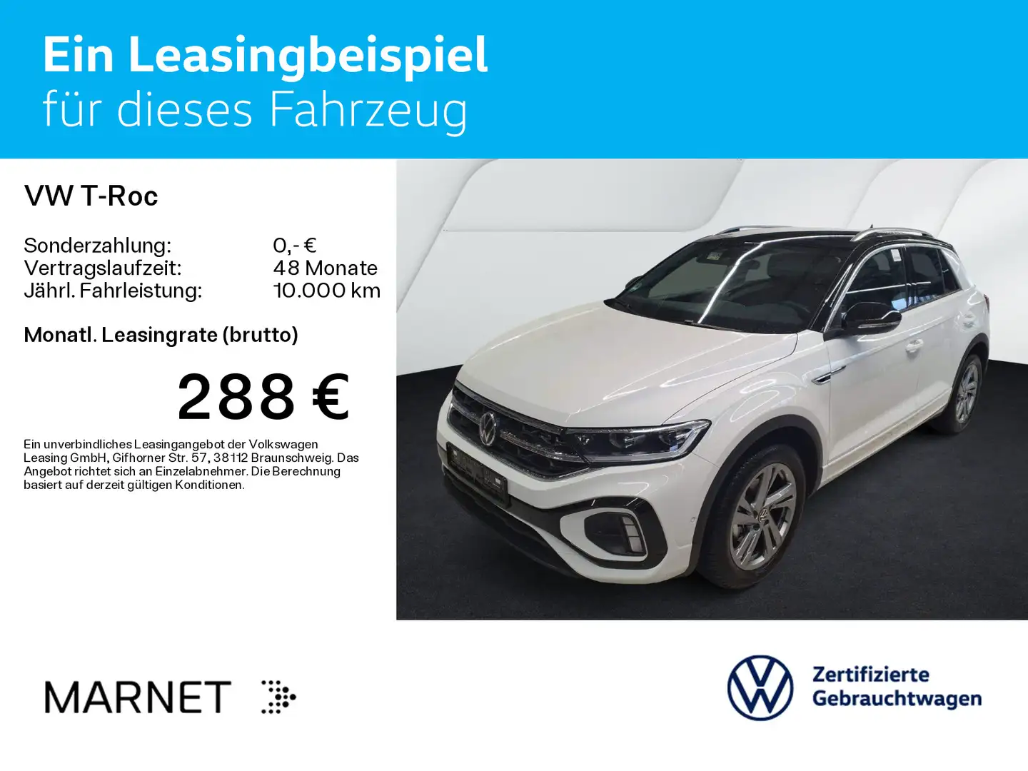 Volkswagen T-Roc T-ROC 1.5 TSI DSG R-Line*Nav*AHK*Kamera*LED+*SHZ Bianco - 2