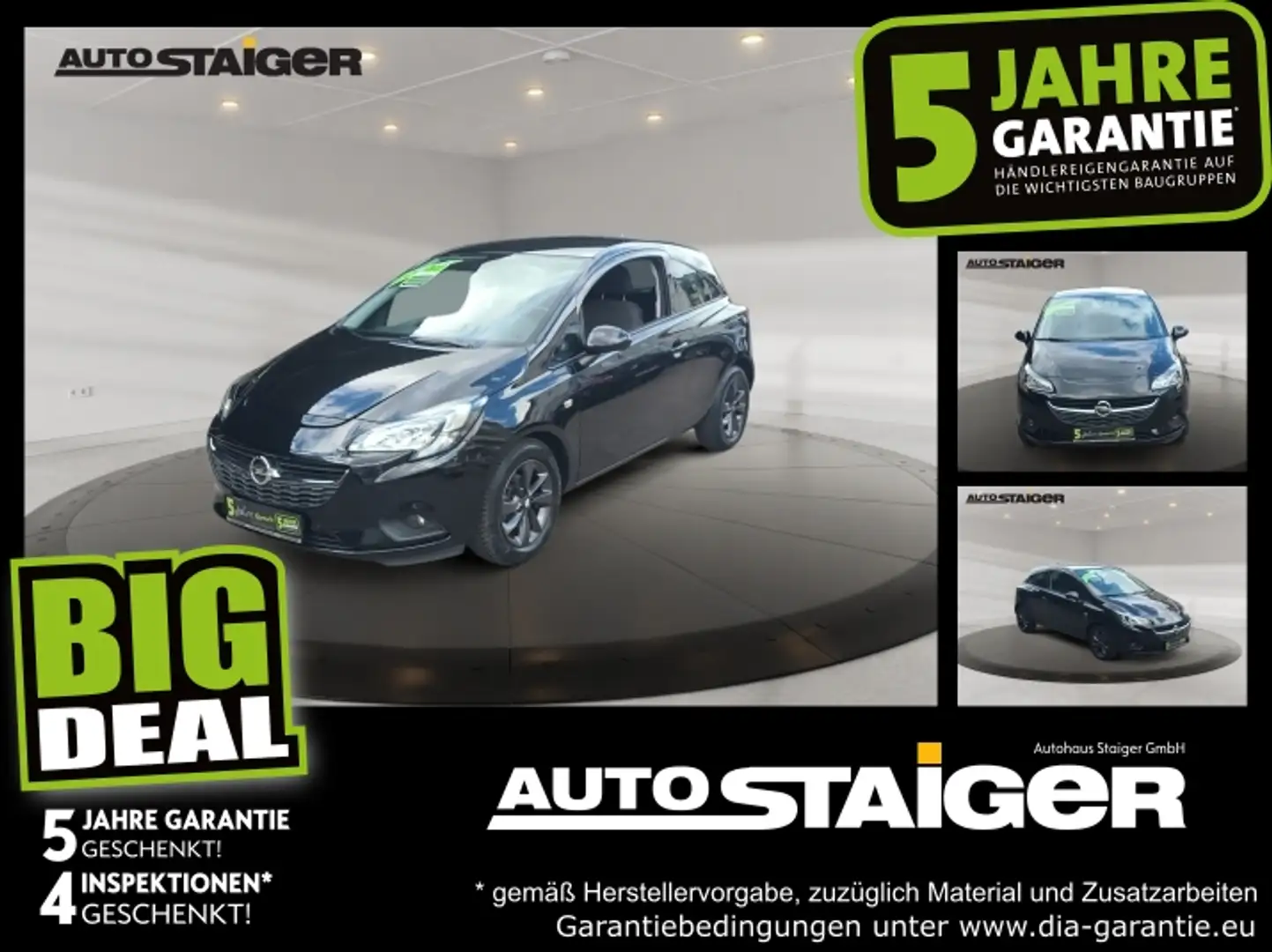 Opel Corsa E 1.4 Automatik*Allwetter*Parksns*Sitzhzg. Nero - 1