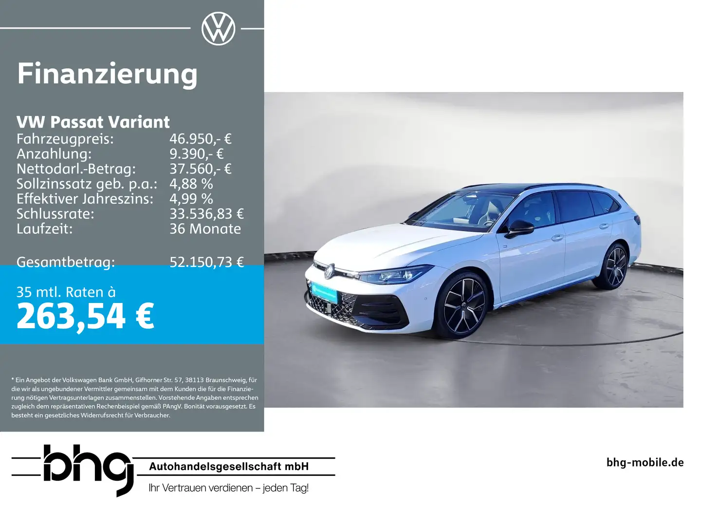 Volkswagen Passat Variant 2.0 TDI SCR 4Motion DSG R-Line Weiß - 1