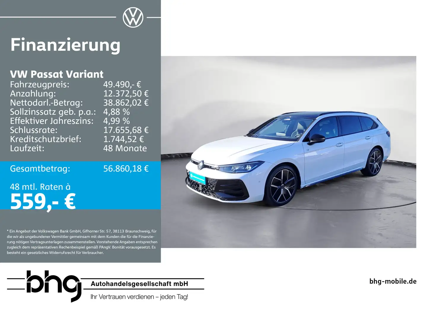 Volkswagen Passat Variant 2.0 TDI SCR 4Motion DSG R-Line Weiß - 1