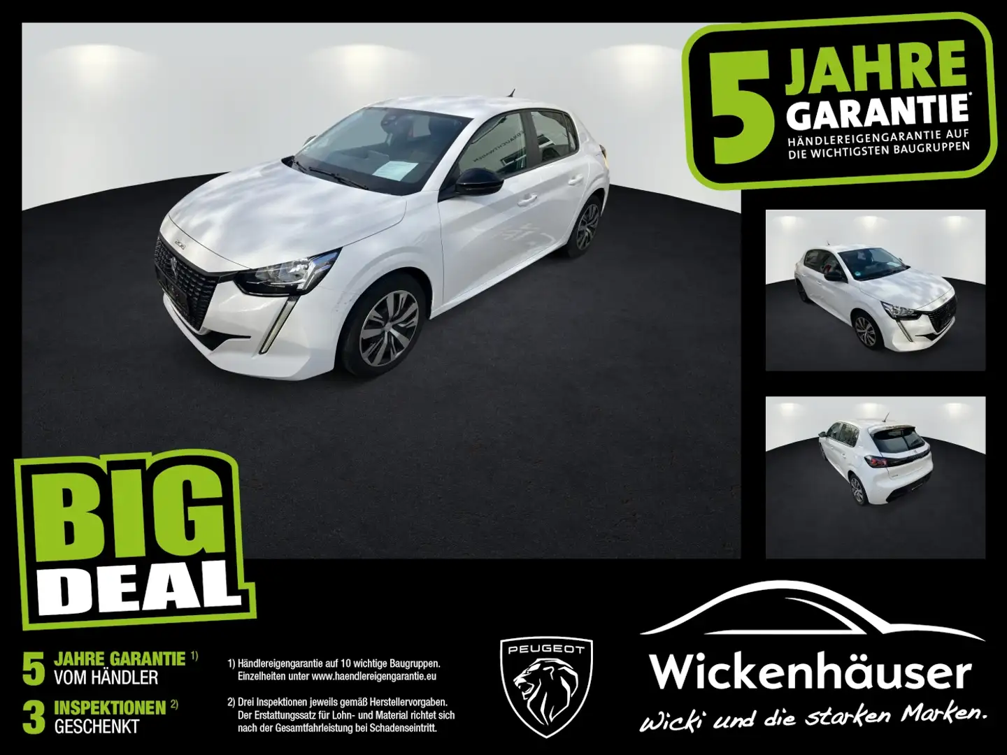 Peugeot 208 1.2 PureTech 100 Active Pack SHZ+PDC+SpurH Weiß - 1