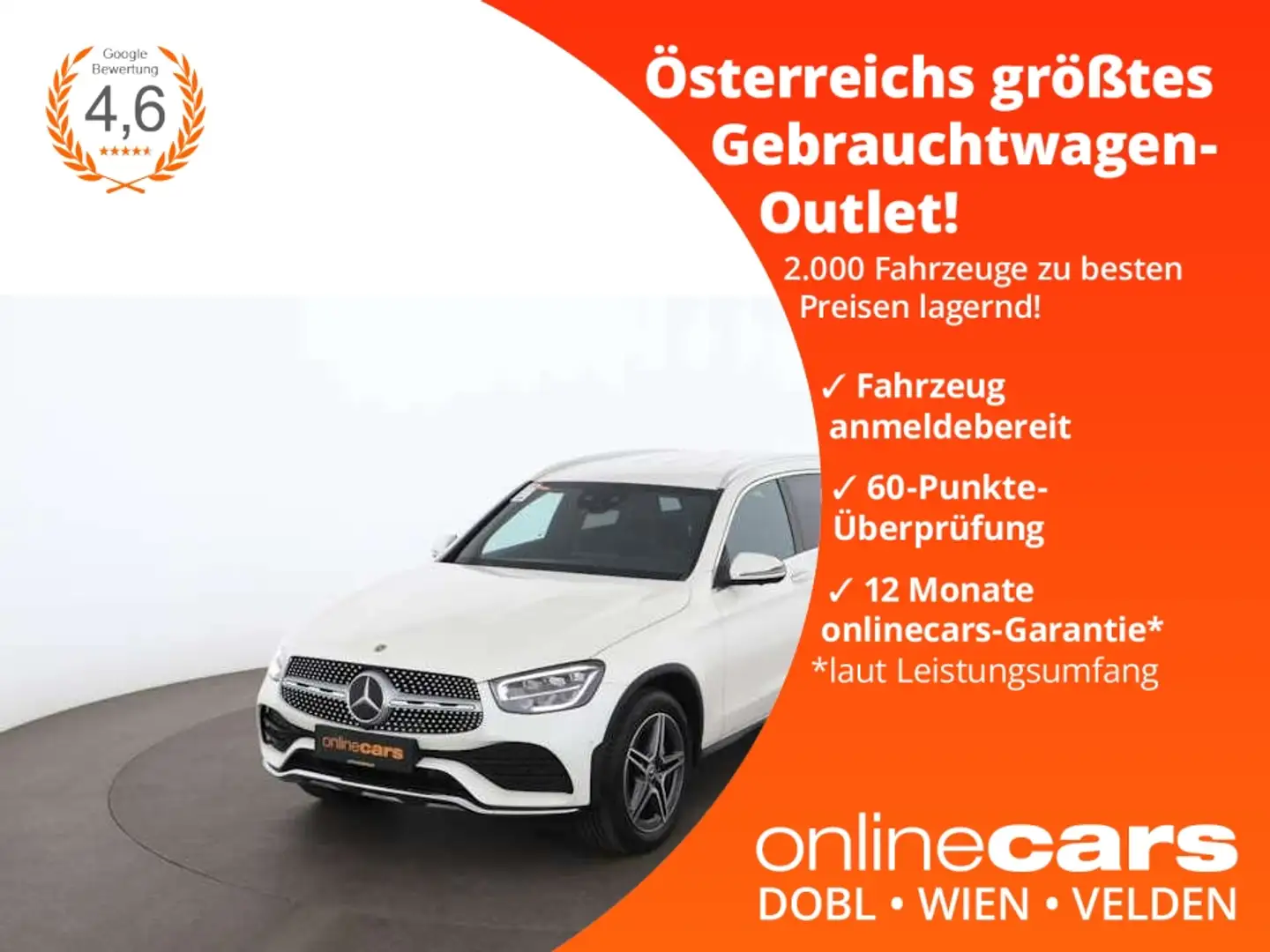 Mercedes-Benz GLC 220 d 4Matic AMG-Line Aut LED LUFT 360-CAM NAV Blanc - 1