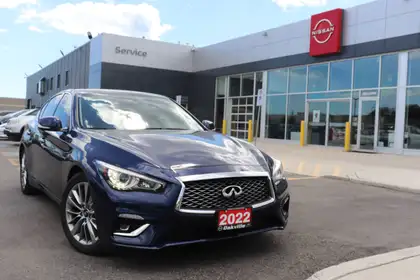 Blue 2022 INFINITI Q50 Sedan All-Wheel Drive 7-Speed Automatic