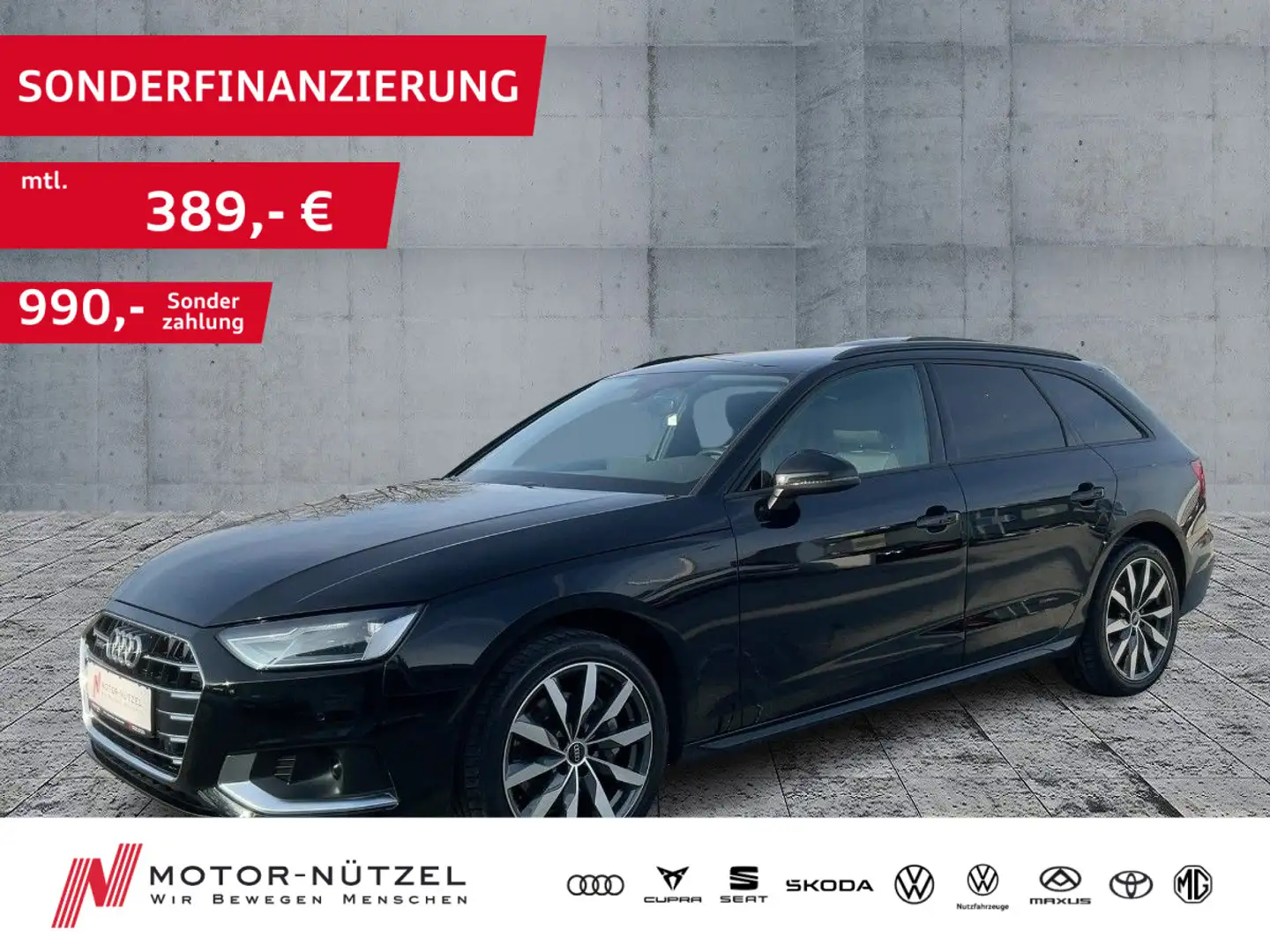 Audi A4 40 TDI QU S-TR ADVANCED NAVI+PDC+ACC+18 Schwarz - 1