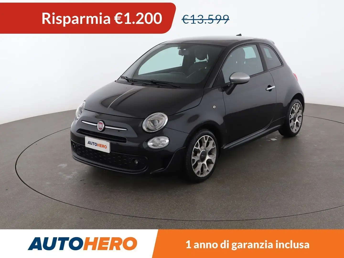 Fiat 500 1.0 Mild-Hybrid RockStar MHEV Nero - 1