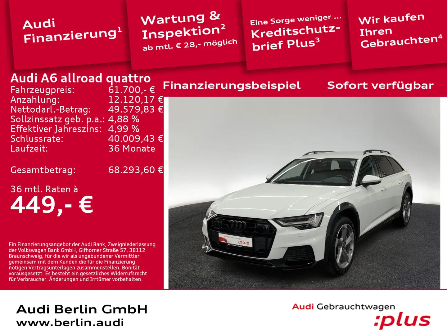 Audi A6 allroad A6 allroad qu. 55 TDI tiptr. AHK 360°K PDC NAVI Weiß - 1