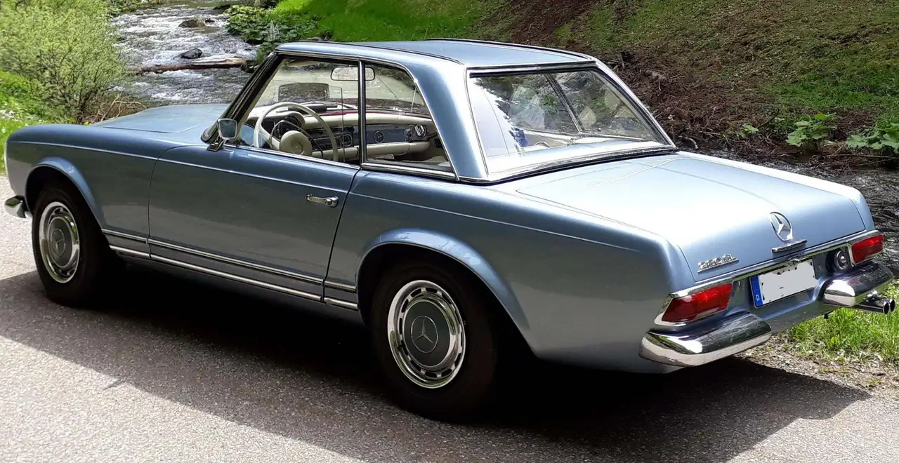 Mercedes-Benz SL 280 Pagode 03/1968 Note 2+ 4-Gang Blaumetallic Leder, foto 2