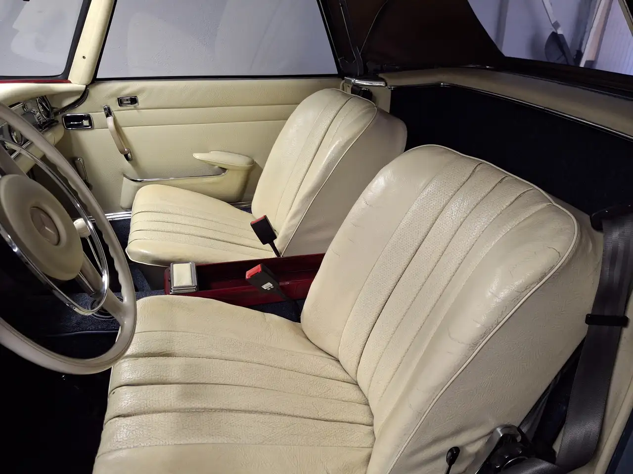 Mercedes-Benz SL 280 Pagode 03/1968 Note 2+ 4-Gang Blaumetallic Leder, foto 9