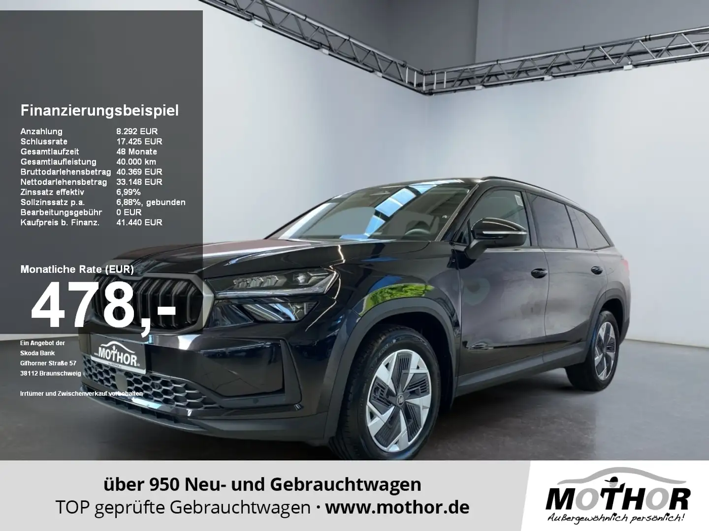 Skoda Kodiaq Selection 1.5 TSI mHEV DSG 4xSHZ DynLi LM Schwarz - 1