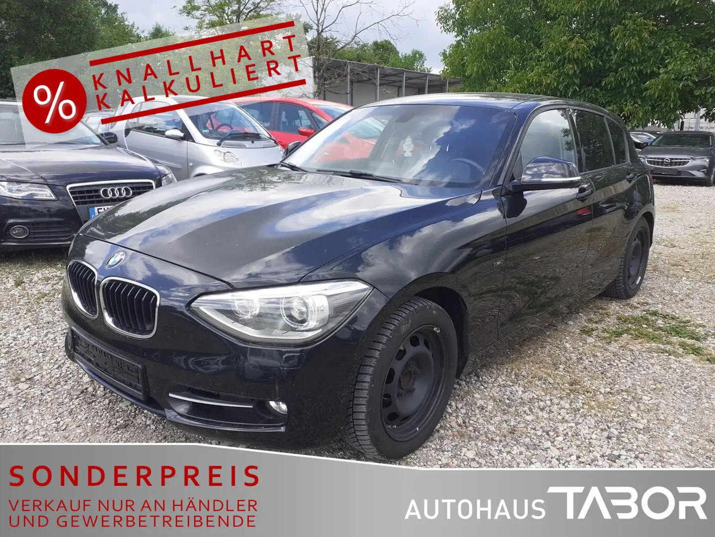 BMW 118 118i Sport Line Leder Xenon PDC LM GRA SHZ Schwarz - 1