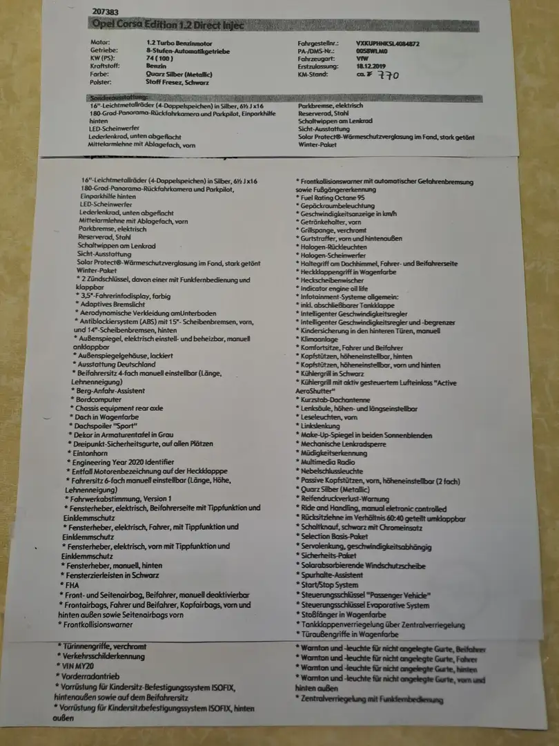 Opel Corsa F Edition 1.2 Autom, wenig km, scheckheftg. Silber - 2