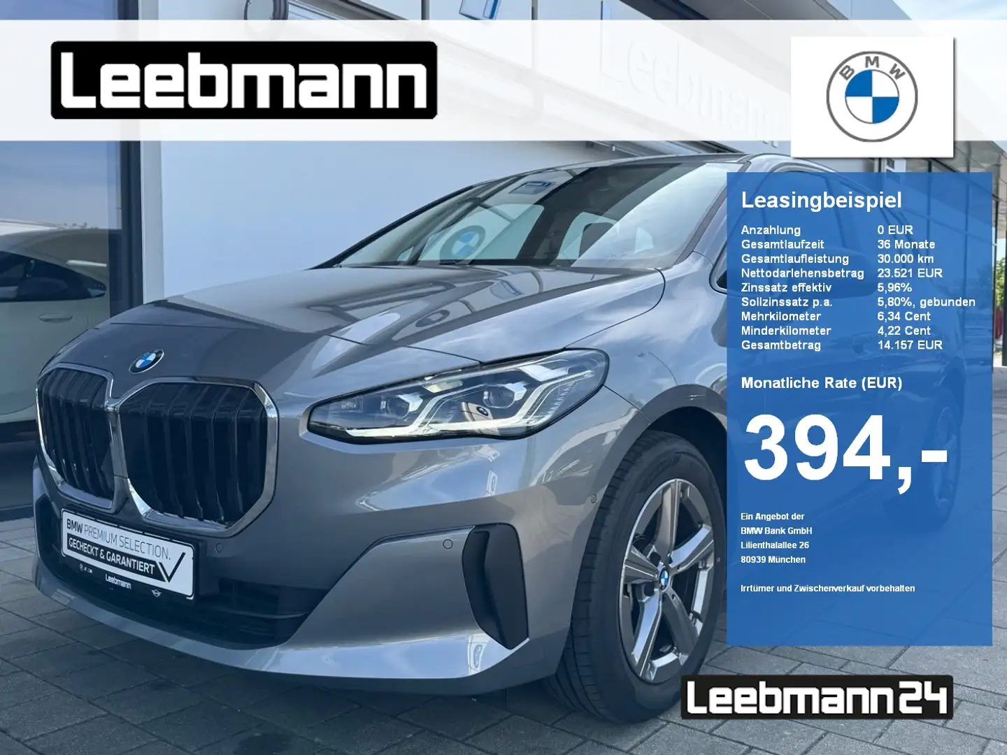 BMW 218 i Active Tourer Premium GARANTIE bis 02/2029 Gris - 1