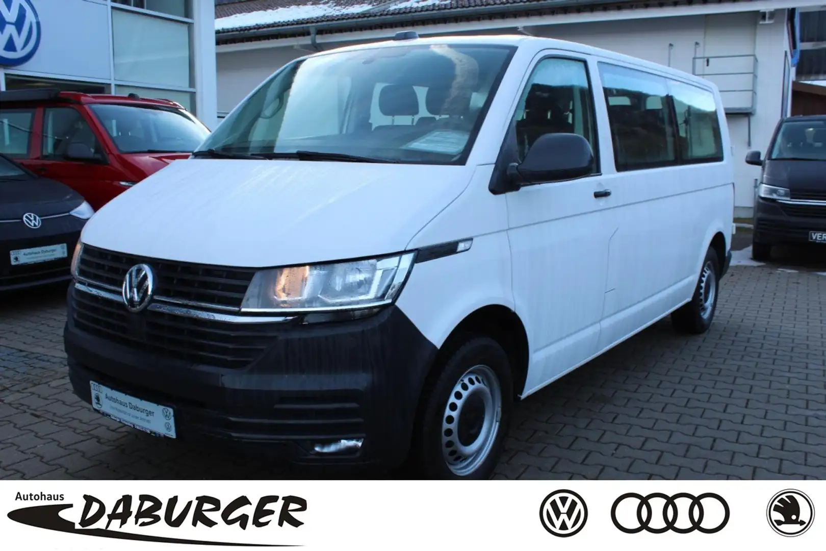 Volkswagen T6.1 Transporter Kombi LANG+4MOTION+9-Sitze+AHK Klima Navi Blanc - 1