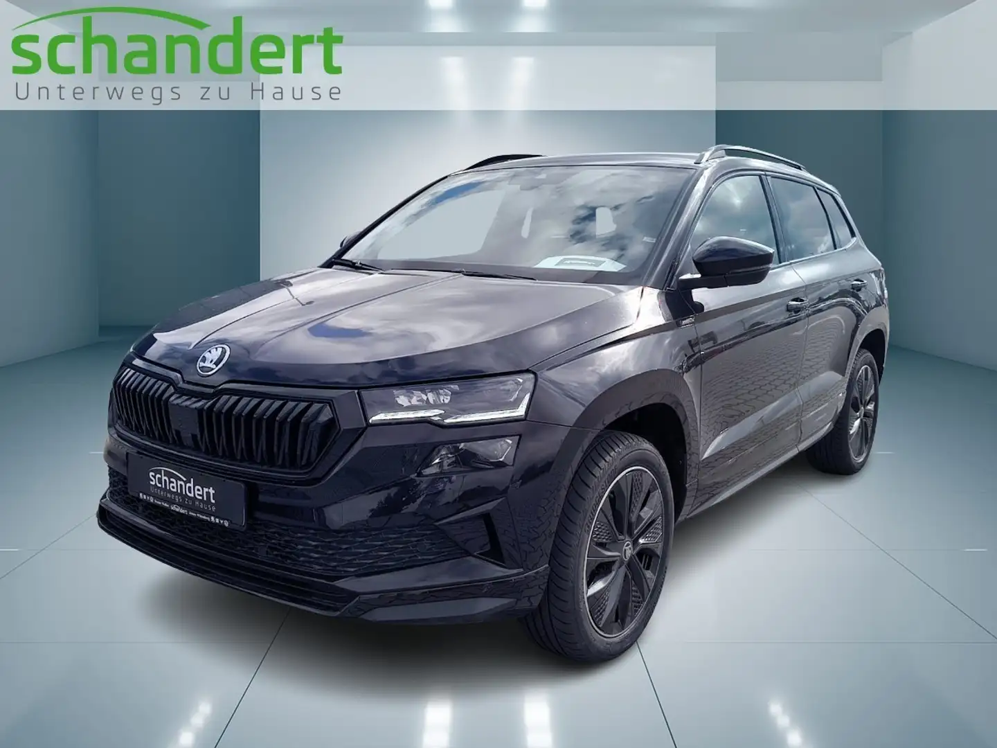 Skoda Karoq 1.5 TSI Sportline DSG Matrix Navi AHK Klimaautom Schwarz - 1