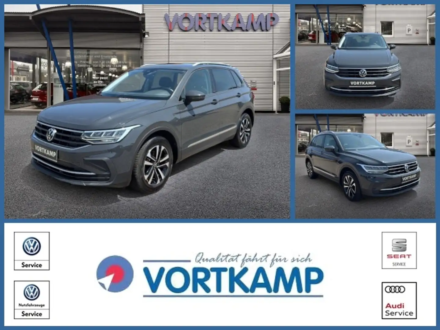 Volkswagen Tiguan United AHK/Pano/DigitalCockpit/AppConnect Gris - 1