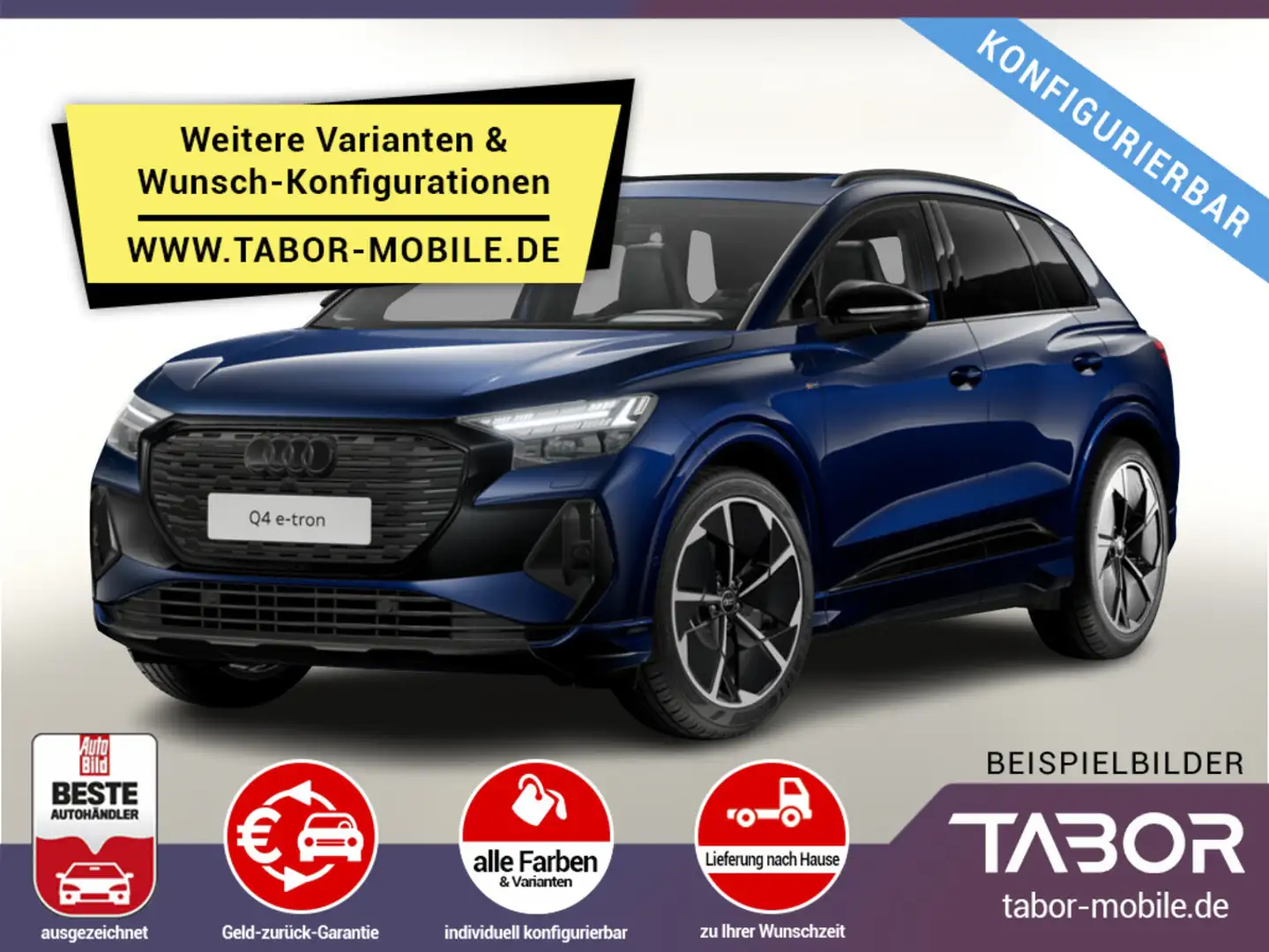 Audi Q4 e-tron 45 e-tron LED SHZ PDC EHK Temp 19Z LaneAs DAB Šedá - 1